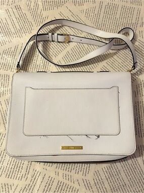 White & Gold SKITS Crossbody Purse